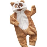 Bebesev Baby Welsoft Fermuarlı Panda Tulum