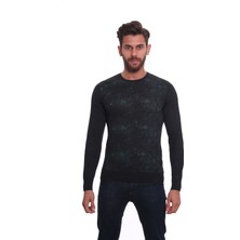 Diandor Sıfır Yaka Erkek Triko Antrasit