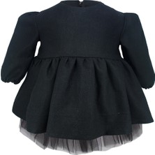 Shecco Babba Kız Çocuk Siyah Tütü Elbise Uzun Kollu
