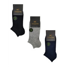 Mia Calzente 3 Adet Erkek Doğal Bambu Patik Çorap