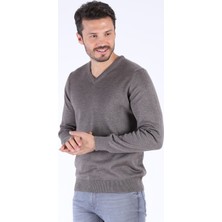 Twister Jeans Et 3622 V Yaka Kahve Melanj Triko