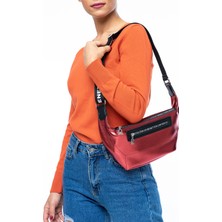 Benetton Kadın Vücut Çantası Bordo-Siyah Bnt134
