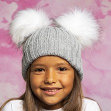 Baby Dora Çift Ponponlu Kız Çocuk Bere 3-6 yaş