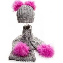 Baby Dora Ponponlu Kız Çocuk atkı & bere takım