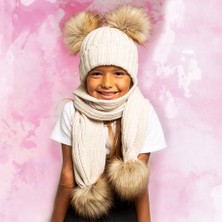 Baby Dora Ponponlu Kız Çocuk atkı & bere takım