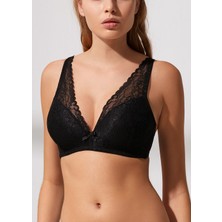 Suwen Lacy Soft Dantelli Sütyen - Siyah