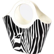 Qutu Bag White Zebra El Çantası