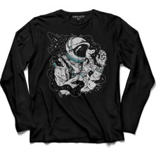 Kendim Seçtim Astronot Uzay Space Cosmos Galaksi Gezegen 3 Uzun Kollu Tişört