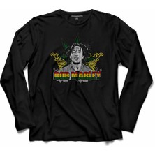 Kendim Seçtim Bob Marley Peace Raggae Love Music Uzun Kollu Tişört