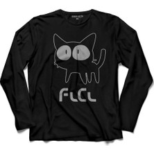 Kendim Seçtim Çizgi Film Fooly Cooly Flcl Anime Cartoon Kedi 2 Uzun Kollu Tişört