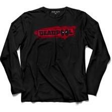 Kendim Seçtim Deadpool 1 2 3 Logo Dead Pool Uzun Kollu Tişört