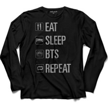 Kendim Seçtim Eat Sleep Bts Repeat Only By Dexta Bangtan Boys Uzun Kollu Tişört