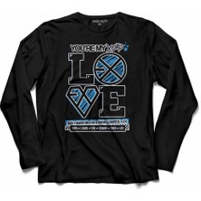 Kendim Seçtim Exo + Xoxo + Love Logo You Are My Uzun Kollu Tişört