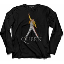 Kendim Seçtim Freddie Mercury Rock Queen We Are The Champions Uzun Kollu Tişört