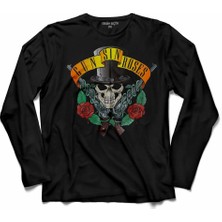 Kendim Seçtim Guns N And Roses Gun Gül Ve Kan Silah Tabanca 2 Uzun Kollu Tişört