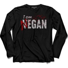 Kendim Seçtim I Am Negan The Walking Dead Yürüyen Ölüler 3 Uzun Kollu Tişört