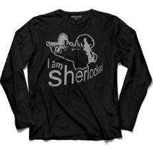 Kendim Seçtim I Am Sher Locked Sherlock Holmes Gun Uzun Kollu Tişört