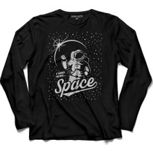 Kendim Seçtim I Need More Space Uzay Cosmos Astronot Galaksivuzun Kollu Tişört