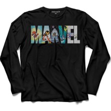 Kendim Seçtim Marvel Spiderman Hulk Deadpool Iron Man 2 Uzun Kollu Tişört
