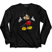 Kendim Seçtim Mickey Mouse Logo Hapishane 2 Uzun Kollu Tişört