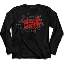 Kendim Seçtim Muay Thai Tayland Boksu Word With Fight 4 Uzun Kollu Tişört