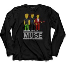 Kendim Seçtim Muse Band Müzik Classic Logo 2 Uzun Kollu Tişört