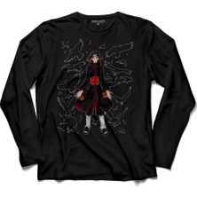 Kendim Seçtim Naruto Nanatsu Itachi Crow Karga Uzun Kollu Tişört
