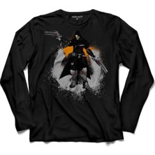 Kendim Seçtim Overwatch Reaper Heroes Steam Logo Uzun Kollu Tişört
