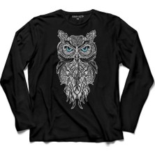 Kendim Seçtim Owl Baykuş Design Desen Tasarim Yavru Minik Kuş Uzun Kollu Tişört