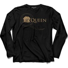 Kendim Seçtim Queen Logo Freddie Mercury Eagle Rock Uzun Kollu Tişört
