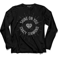 Kendim Seçtim Shine On You Crazy Diamond Adesivo Pink Floyd 2 Uzun Kollu Tişört