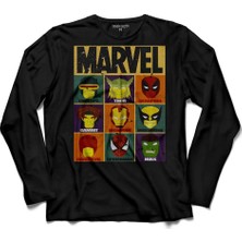 Kendim Seçtim Spiderman Iron Man Thor Hulk Deadpool Uzun Kollu Tişört