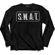 Kendim Seçtim Swat S.W.A.T. Polis Özel Kuvvetler Bordo Bereli 3 Kollu Tişört