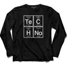 Kendim Seçtim Techno Festival Music House Periyodik Tablo Uzun Kollu Tişört