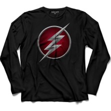 Kendim Seçtim The Flash Logo Uzun Kollu Tişört