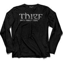 Kendim Seçtim Thief Logo Meme Uzun Kollu Tişört