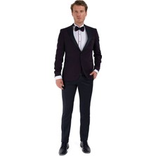 Morven Broadway Slim Fit Yelkli Damatlık Takım Elbise Lacivert