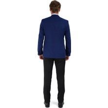 Morven Broadway Slim Fit Yelkli Damatlık Takım Elbise Saks Mavisi