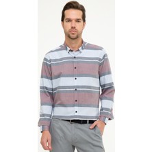 Pierre Cardin Erkek Bordo Slim Fit Gömlek 50219467-VR014