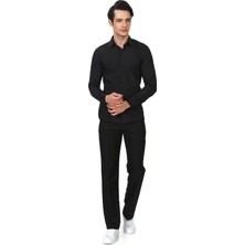 Varetta Dar Kesim Siyah Erkek Gömlek