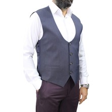 Mentor Regalo Erkek Yelek U Yaka Mavi 50248