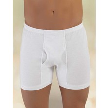 Şahinler Beyaz Pamuklu Klasik Erkek Boxer 6'lı Ekonomik Paket ME007