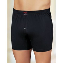 Şahinler Siyah Pamuklu Önden Düğmeli Erkek Boxer 6'lı Ekonomk Paket ME010