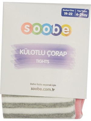 Soobe Kız Bebek Külotlu Çorap Pembe (14-20 Numara)