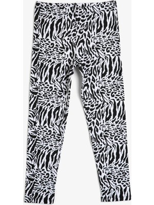 Koton Zebra Desenli Kız Çocuk Tayt