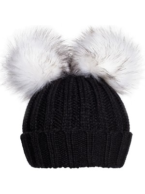 Baby Dora Çift Ponponlu Kız Çocuk Bere 3-6 yaş