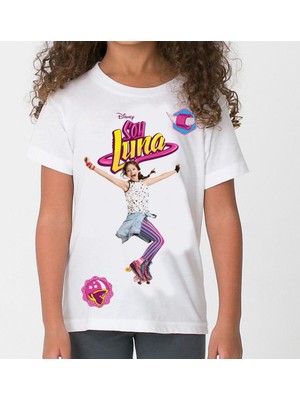 TakeTshirt Soy Luna Çocuk Tişört Beyaz Unisex Kesimli