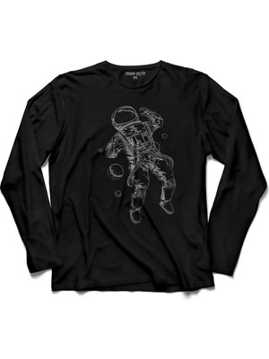 Kendim Seçtim Astronot Uzay Space Cosmos Galaksi Gezegen 2 Uzun Kollu Tişört