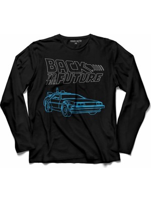 Kendim Seçtim Back To The Future Geleceğe Dönüş Logo 4 Uzun Kollu Tişört