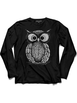 Kendim Seçtim Baykuş Ovoxo Owl Uzun Kollu Tişört